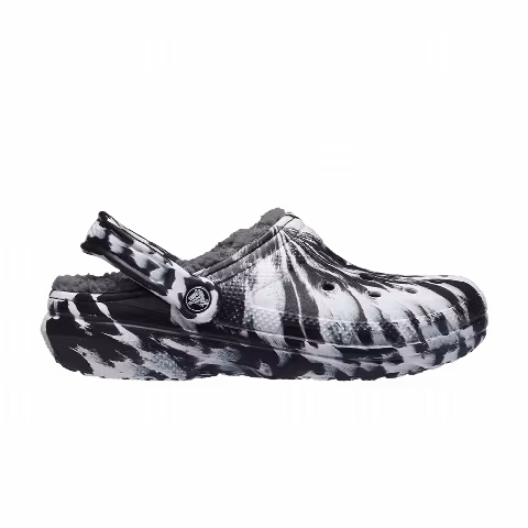 Crocs Classic Lined Clog 'Marbled - White Black'