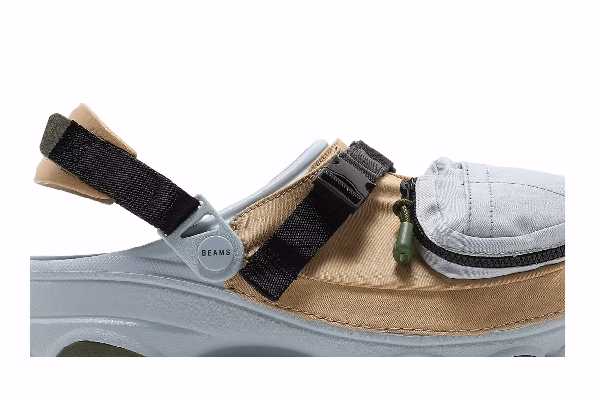 BEAMS x Crocs Classic All Terrain Outdoor Clog Khaki Grey, view 3
