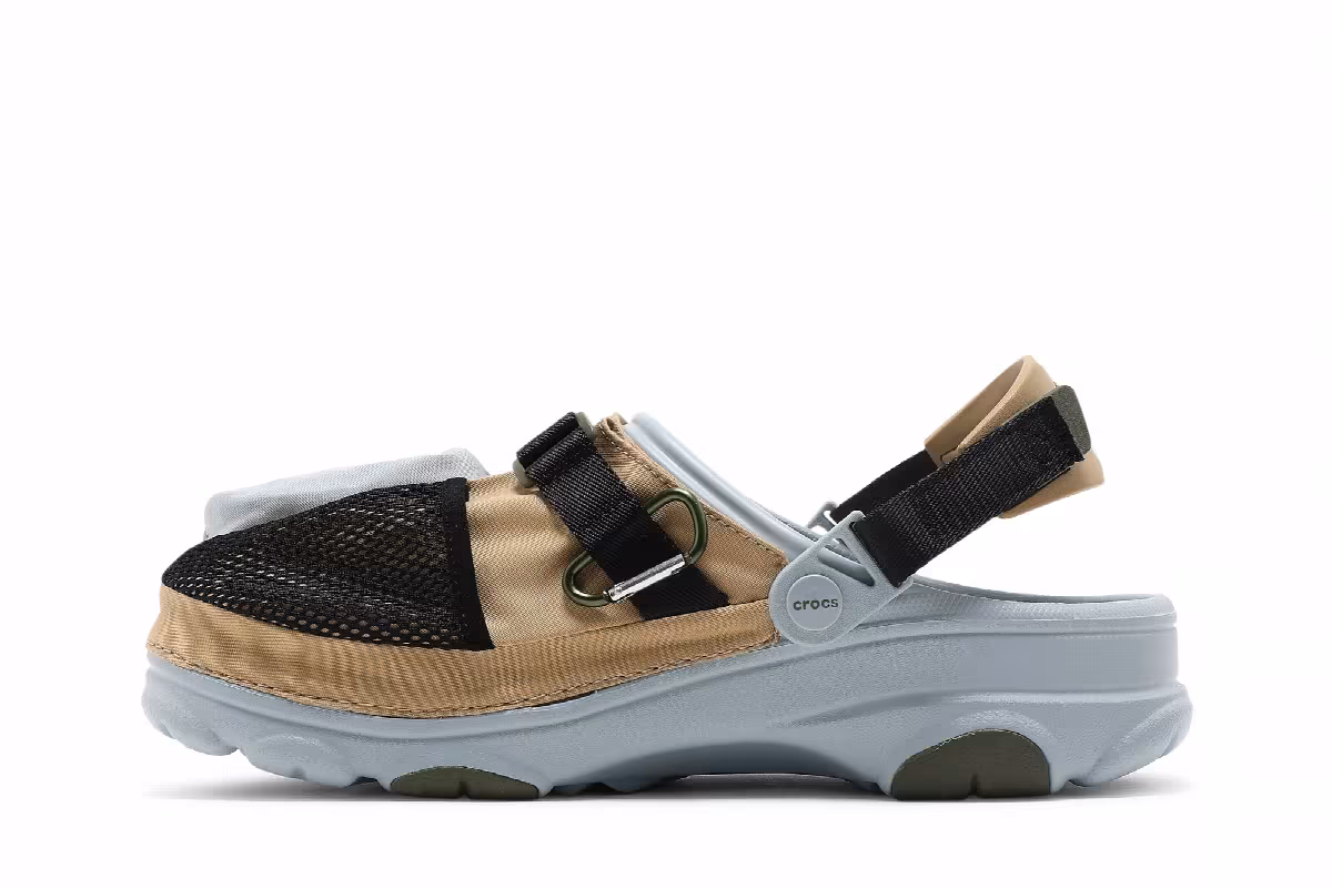 BEAMS x Crocs Classic All Terrain Outdoor Clog Khaki Grey, view 4