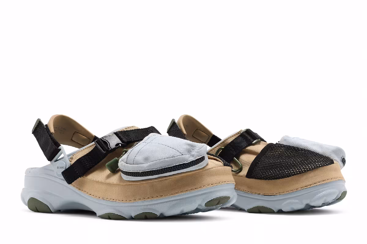 BEAMS x Crocs Classic All Terrain Outdoor Clog Khaki Grey, view 9