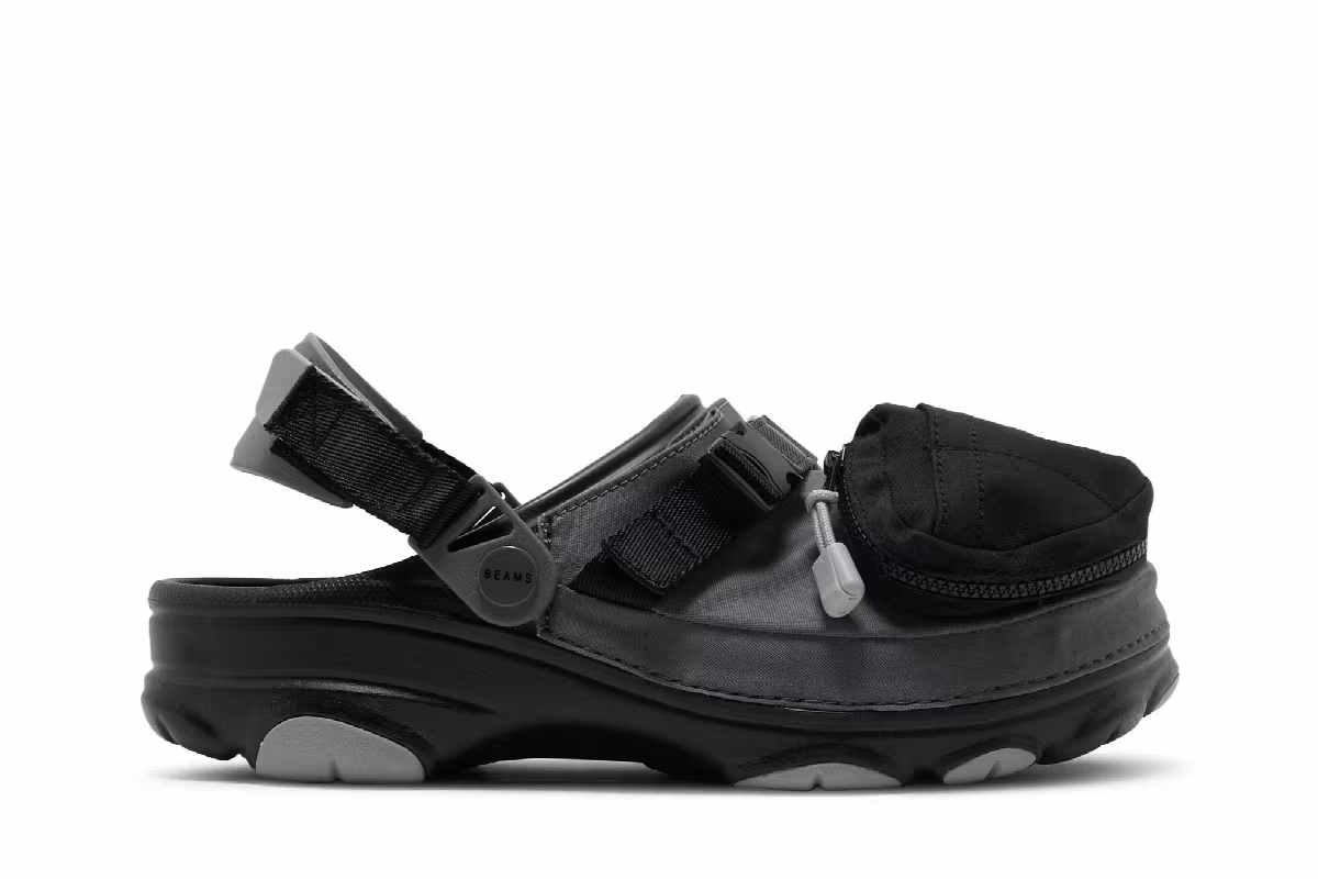 BEAMS x Crocs Classic All-Terrain Outdoor Clog Grey Black, view 2