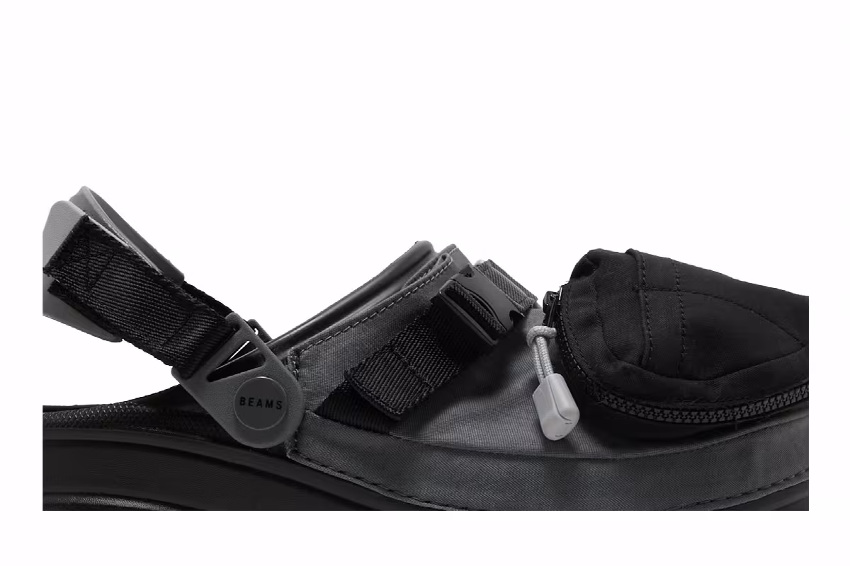 BEAMS x Crocs Classic All-Terrain Outdoor Clog Grey Black, view 3