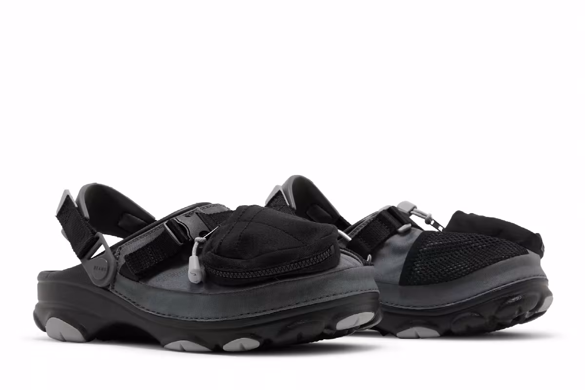 BEAMS x Crocs Classic All-Terrain Outdoor Clog Grey Black, view 9
