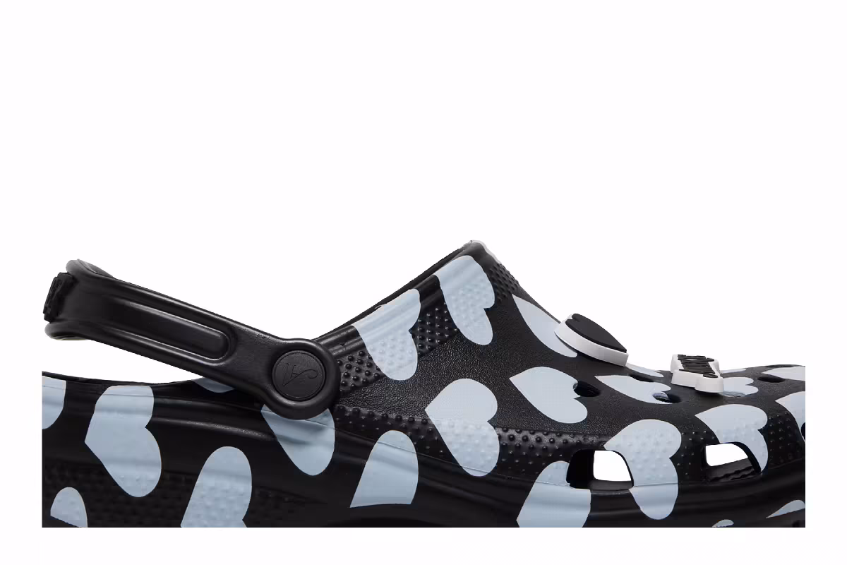 Awake NY x Crocs Classic Clog Home Is Where The Heart Is - Black, view 3
