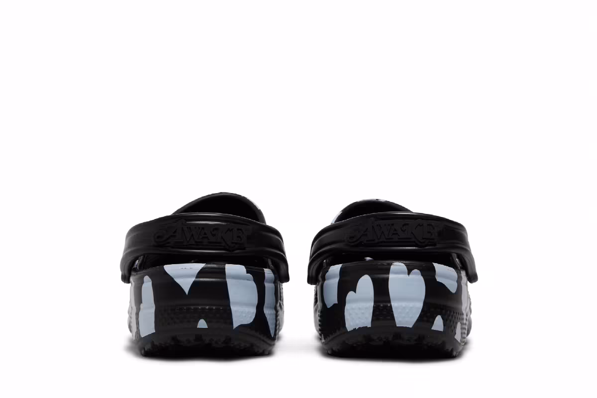 Awake NY x Crocs Classic Clog Home Is Where The Heart Is - Black, view 7