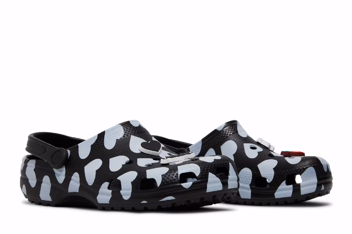 Awake NY x Crocs Classic Clog Home Is Where The Heart Is - Black, view 9