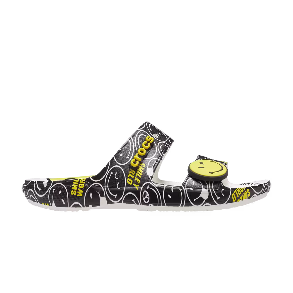 Crocs SmileyWorld x Classic Sandal Black White