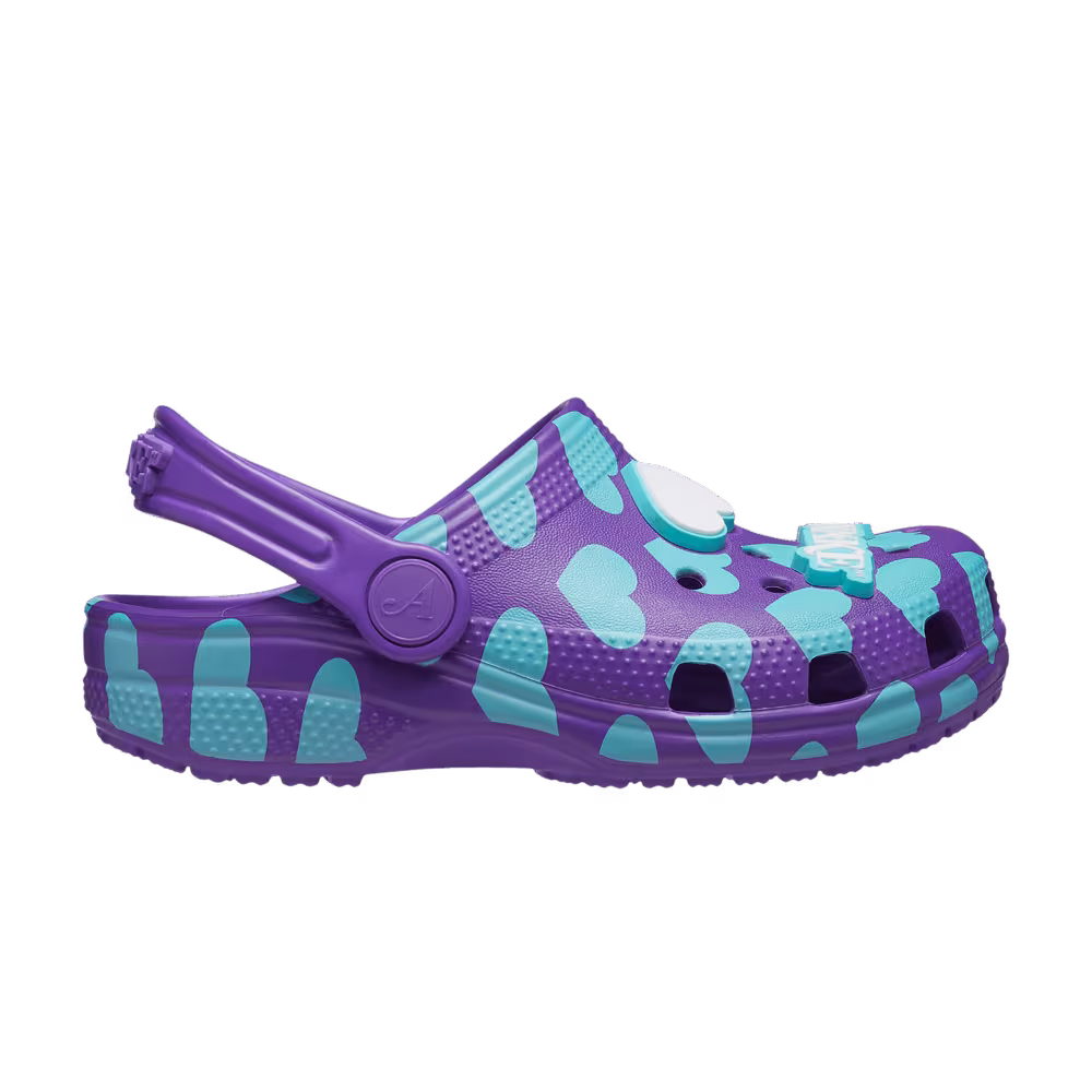 Awake NY x Crocs Classic Clog Kids Home Is Where The Heart Is - Purple