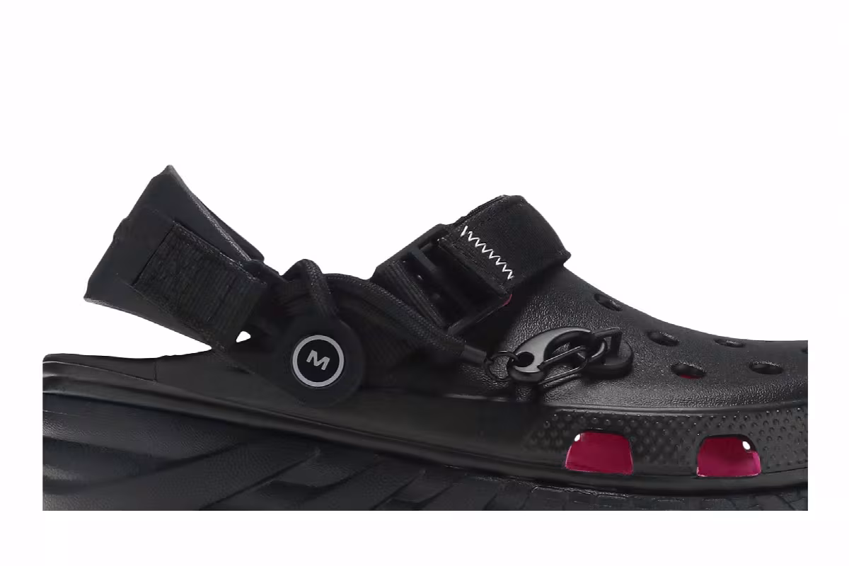 Post Malone x Crocs Duet Max Clog Black, view 3