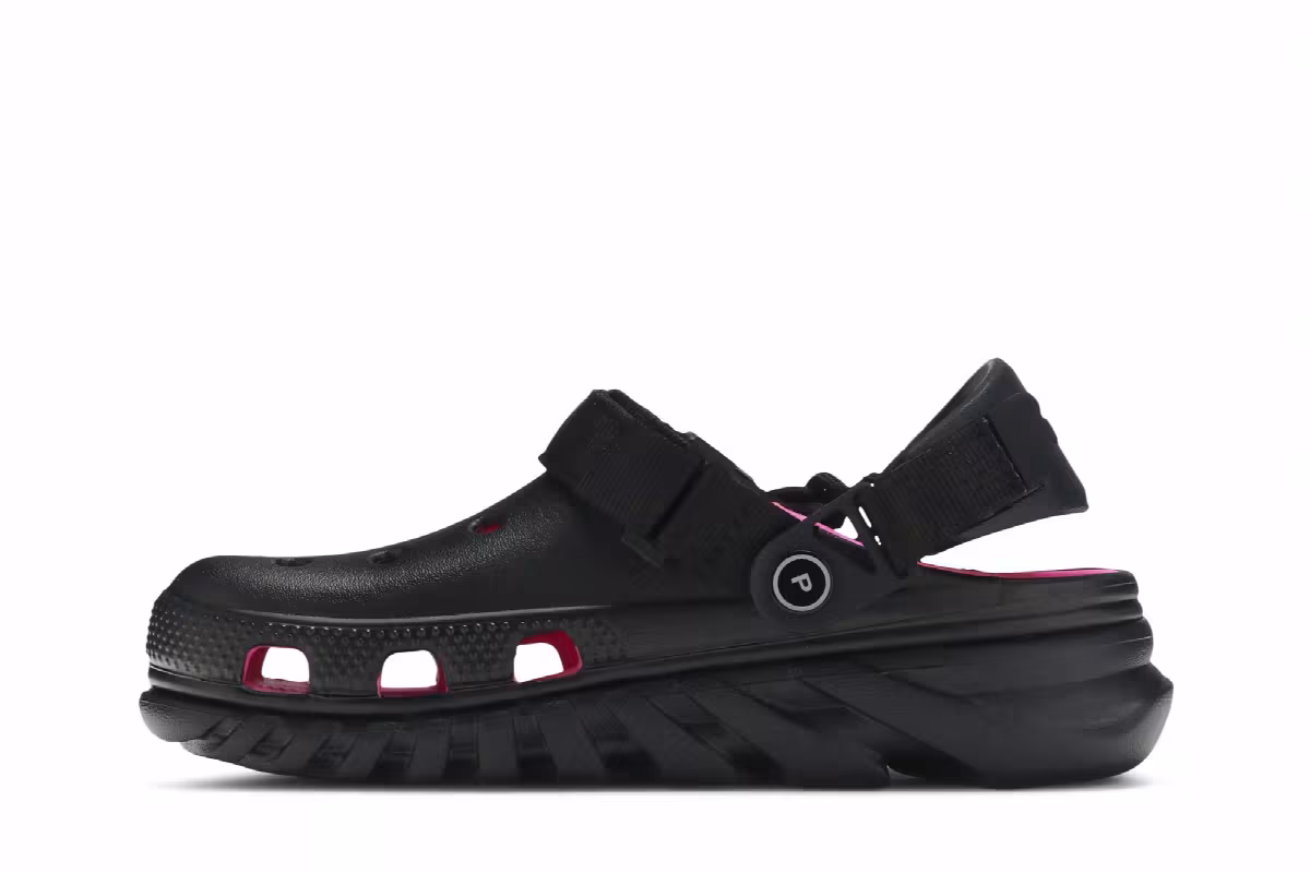 Post Malone x Crocs Duet Max Clog Black, view 4