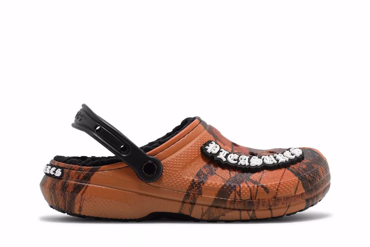 Pleasures x Crocs Dylan Clog Orange Camo, view 2