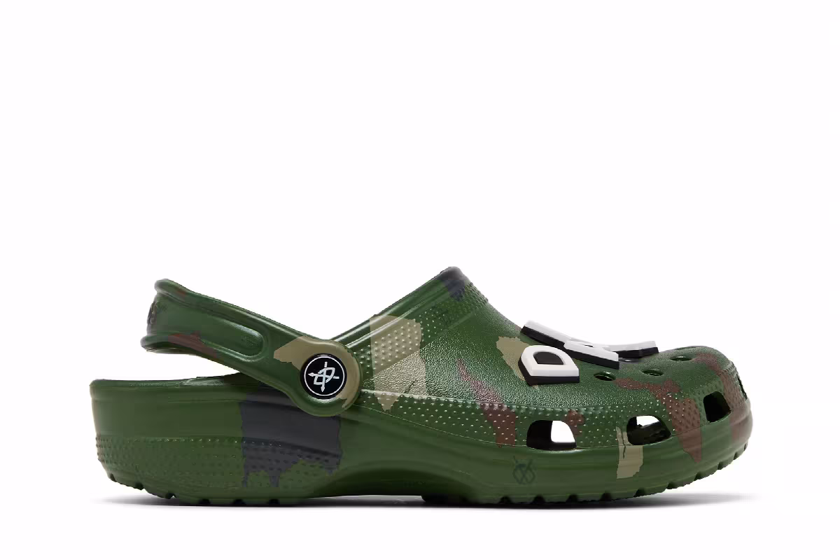 Daily Paper x Crocs Classic Clog Green Camo, view 2