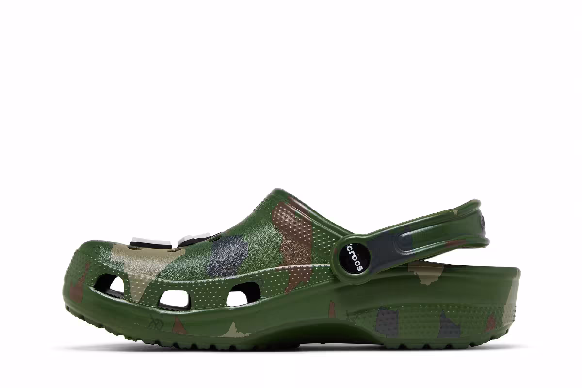 Daily Paper x Crocs Classic Clog Green Camo, view 4