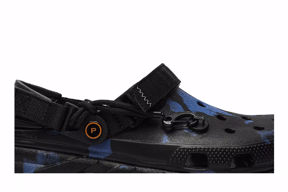 Post Malone x Crocs Duet Max Clog Blue Camo, view 3