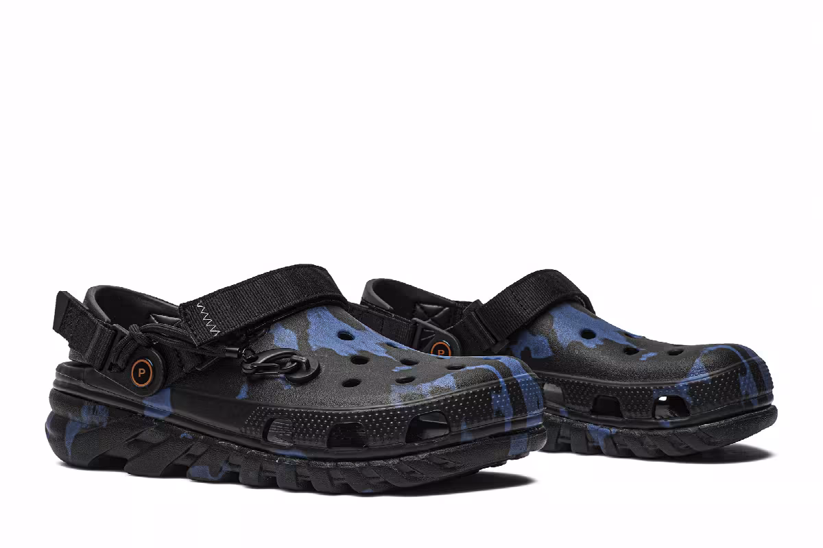 Post Malone x Crocs Duet Max Clog Blue Camo, view 9