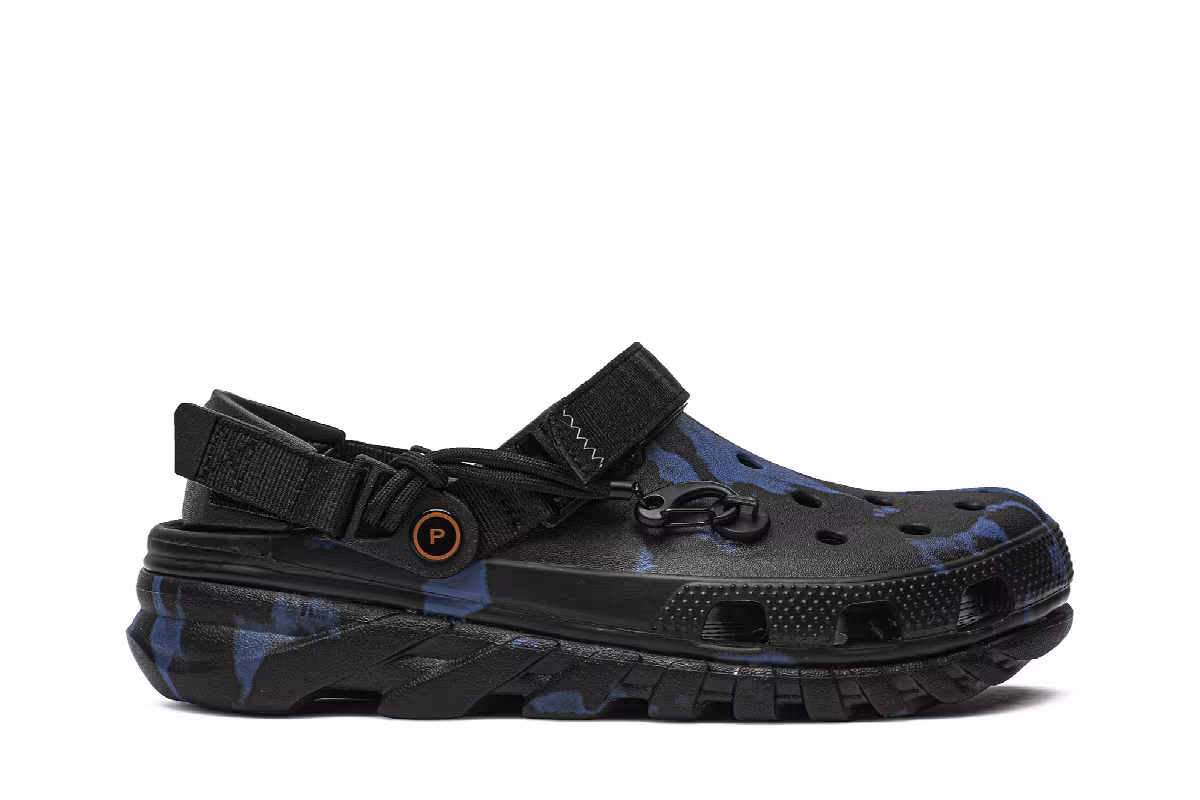 Post Malone x Crocs Duet Max Clog Blue Camo, view 2