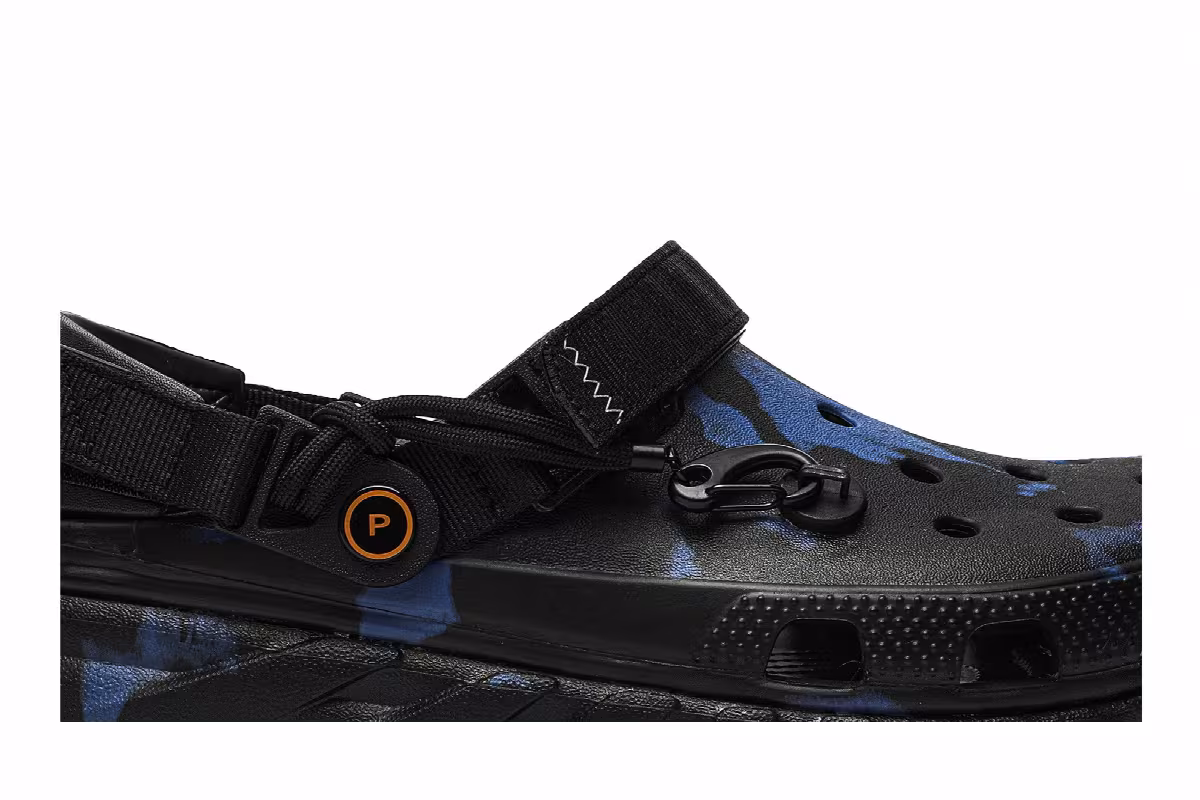 Post Malone x Crocs Duet Max Clog Blue Camo, view 3