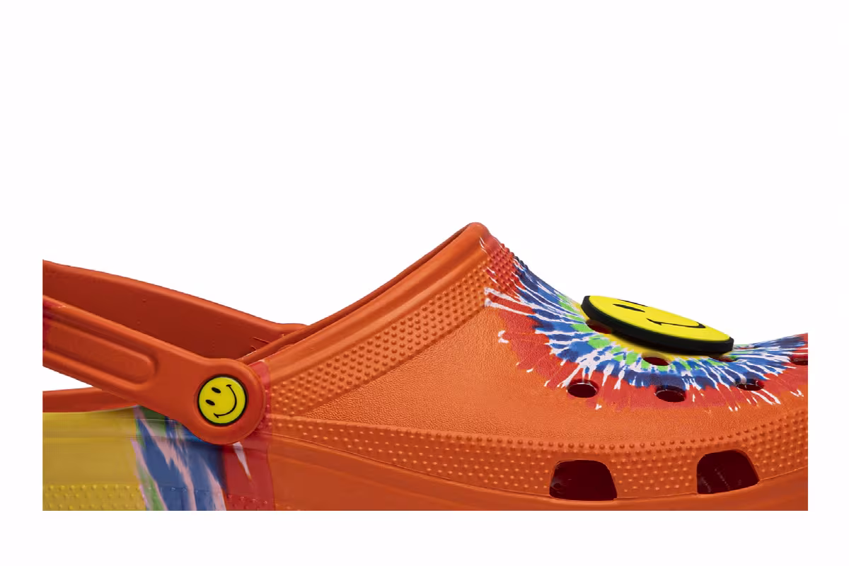 Chinatown Market x Crocs Clog Tie Dye Smiley, view 3
