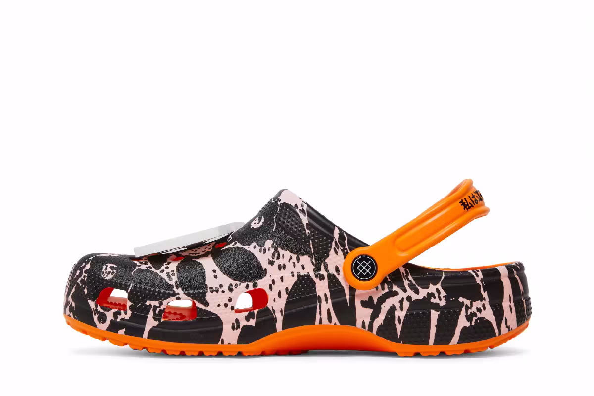Stance x B. Thom x Crocs Classic Clog Floral Stencil, view 4