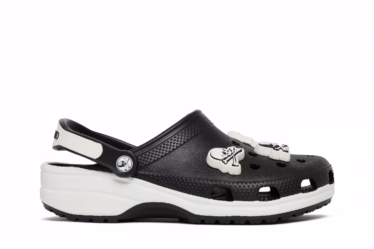 Mastermind Japan x Crocs Classic Clog Black White, view 2