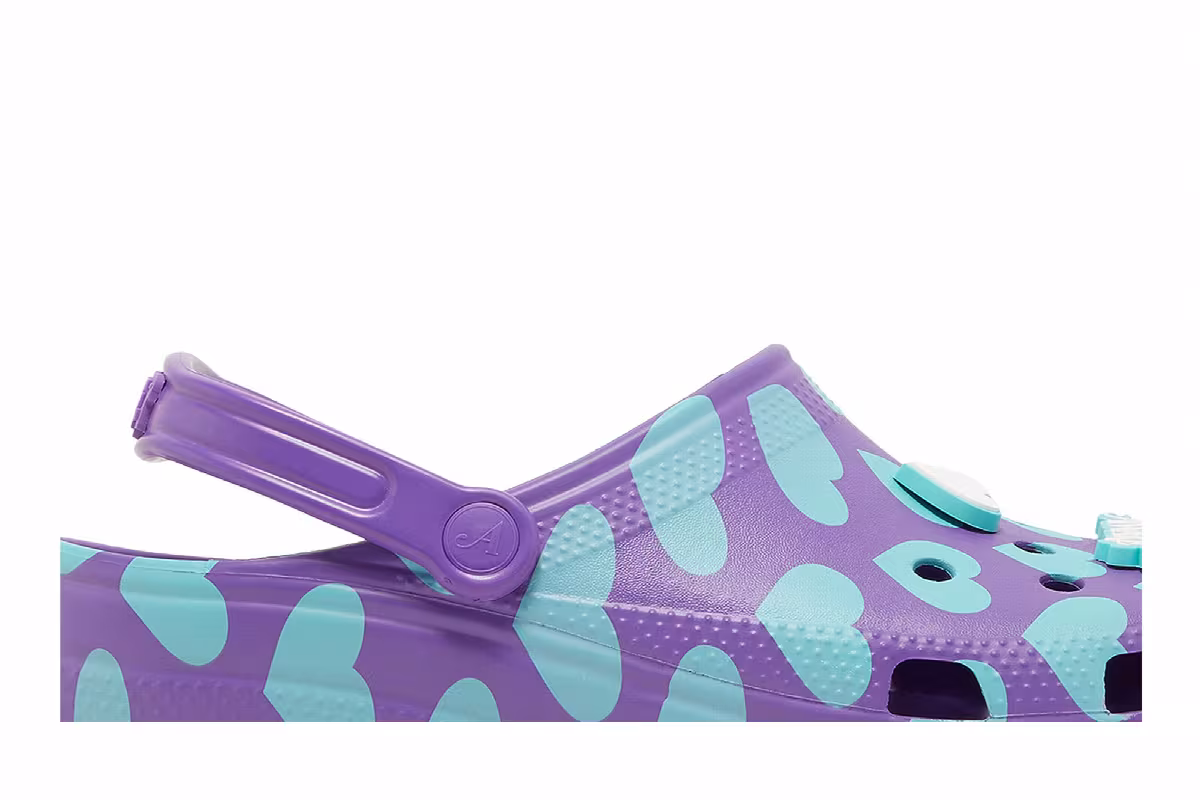 Awake NY x Crocs Classic Clog Home Is Where The Heart Is - Purple, view 3
