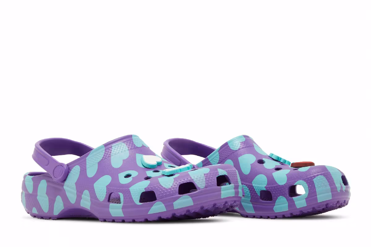 Awake NY x Crocs Classic Clog Home Is Where The Heart Is - Purple, view 9