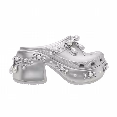 Simone Rocha x Crocs Siren Spiked Clog 'Metallic Silver'