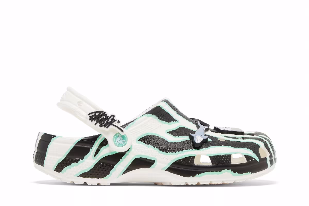 Crocs Ron English x Classic Clog Animal Stripes, view 2