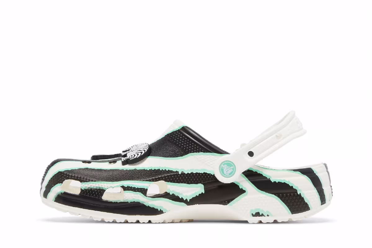 Crocs Ron English x Classic Clog Animal Stripes, view 4