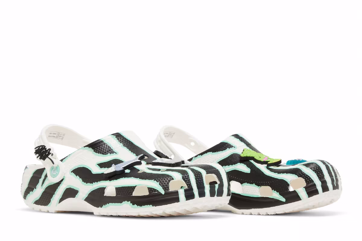Crocs Ron English x Classic Clog Animal Stripes, view 9