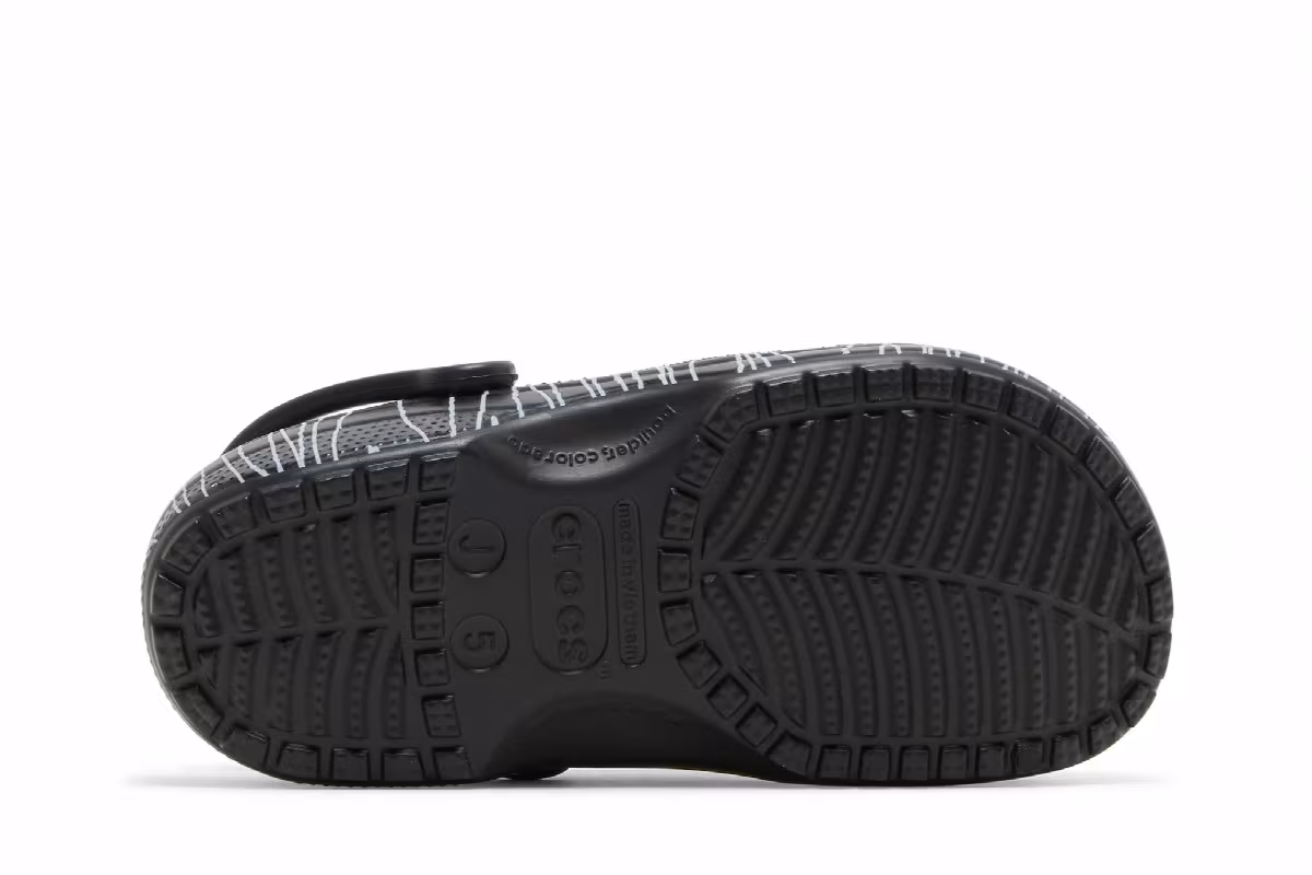 Ron English x Crocs Classic Clog Kids Party Animals - Zebra Black, view 5
