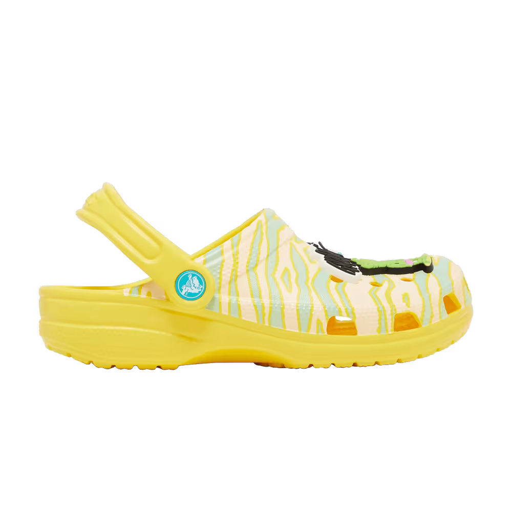 Ron English x Crocs Classic Clog Kids Party Animals - Zebra Lemon
