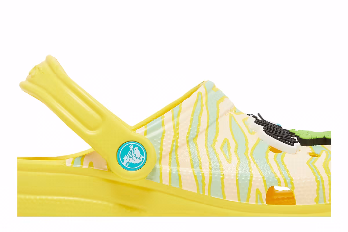 Ron English x Crocs Classic Clog Kids Party Animals - Zebra Lemon, view 3