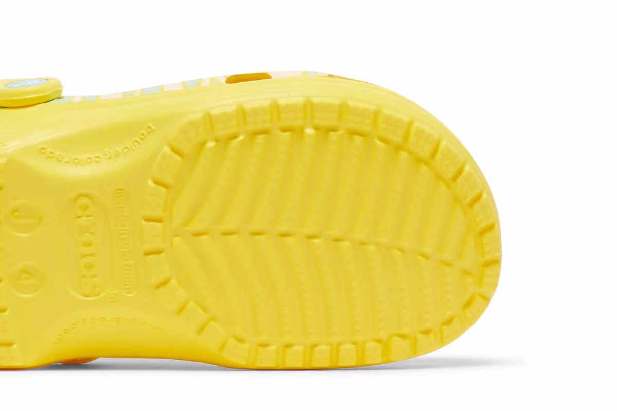 Ron English x Crocs Classic Clog Kids Party Animals - Zebra Lemon, view 6