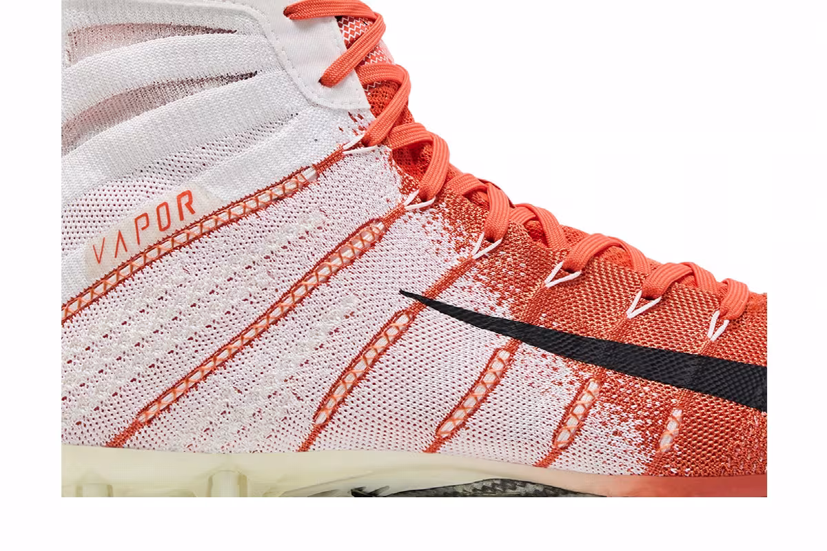 Nike Vapor Untouchable 3 Elite Flyknit White Crimson, view 3