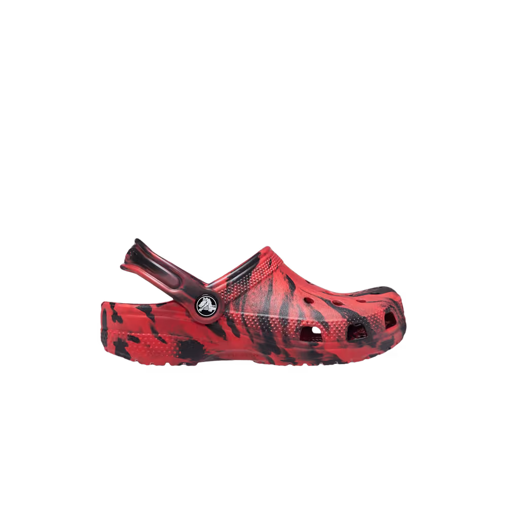 Crocs Classic Clog Toddler Marbled Red Black