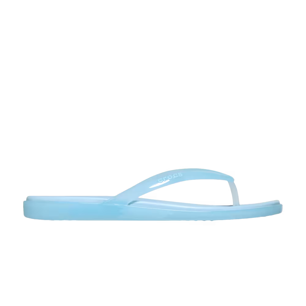 Crocs Women's Miami Jelly Rounded Toe Flip Sky Blue Jelly