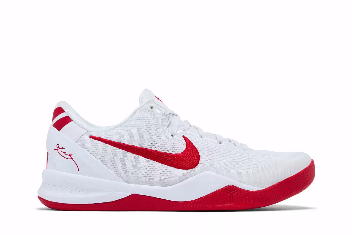 Nike Kobe 8 Protro TB Promo White University Red, view 2