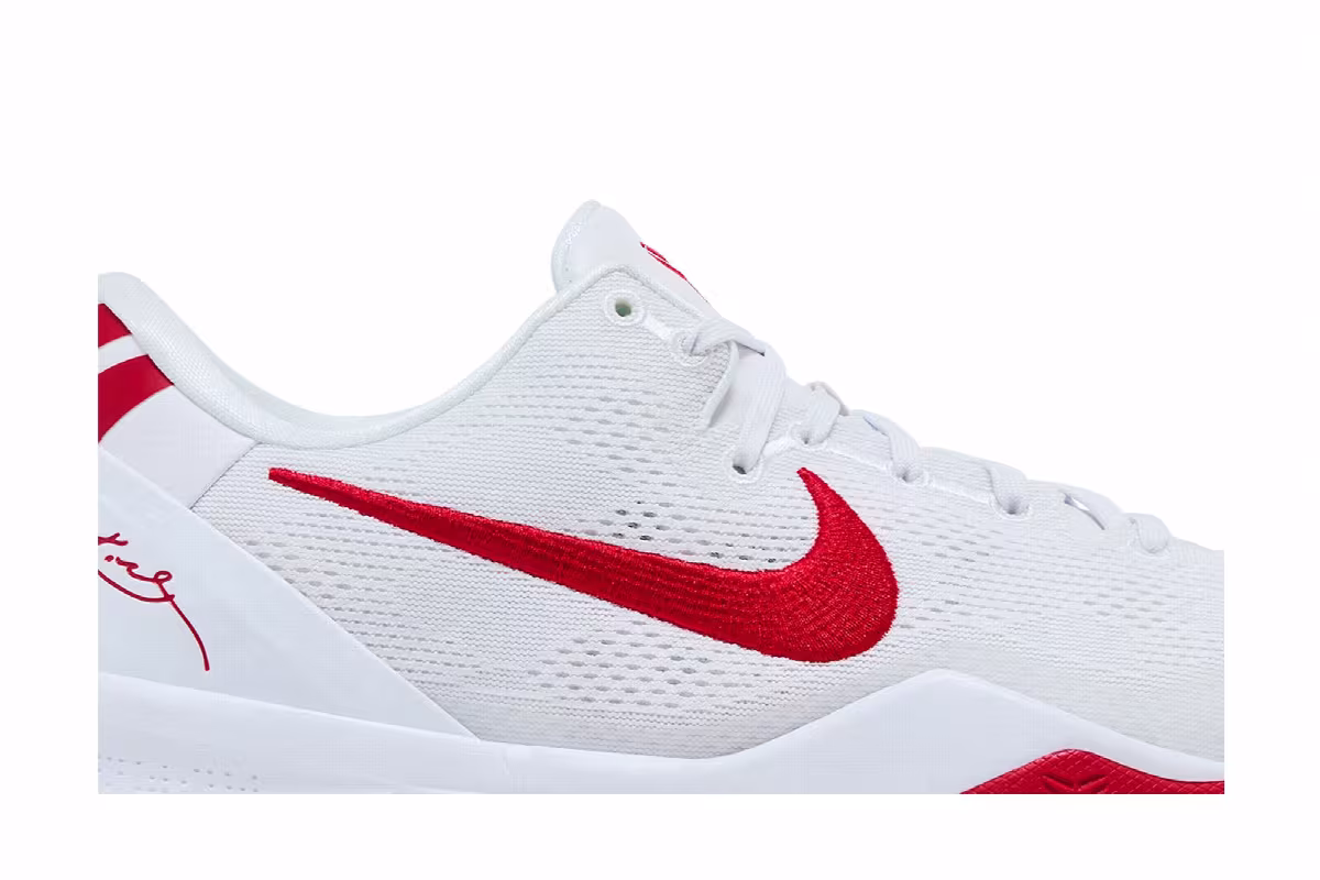 Nike Kobe 8 Protro TB Promo White University Red, view 3