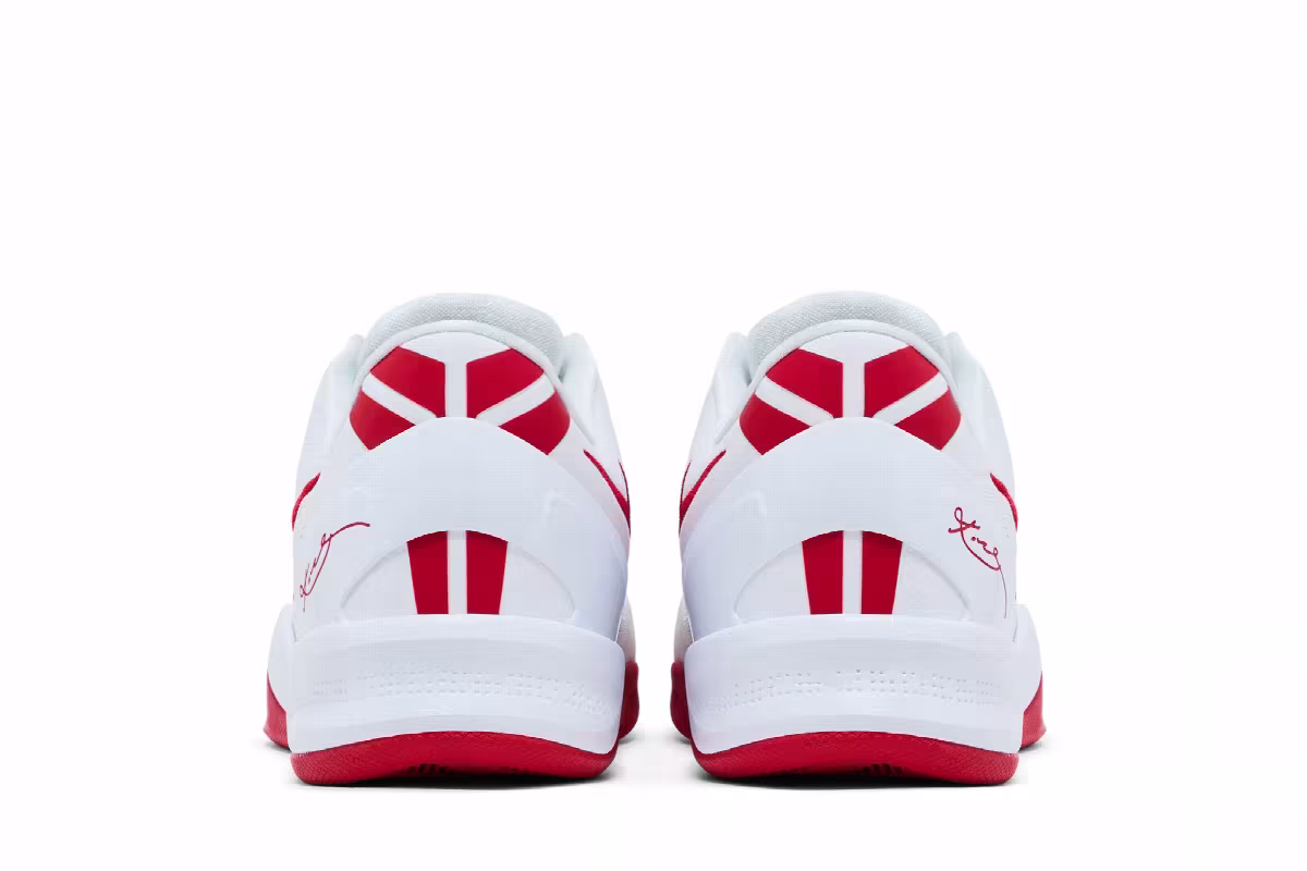 Nike Kobe 8 Protro TB Promo White University Red, view 7