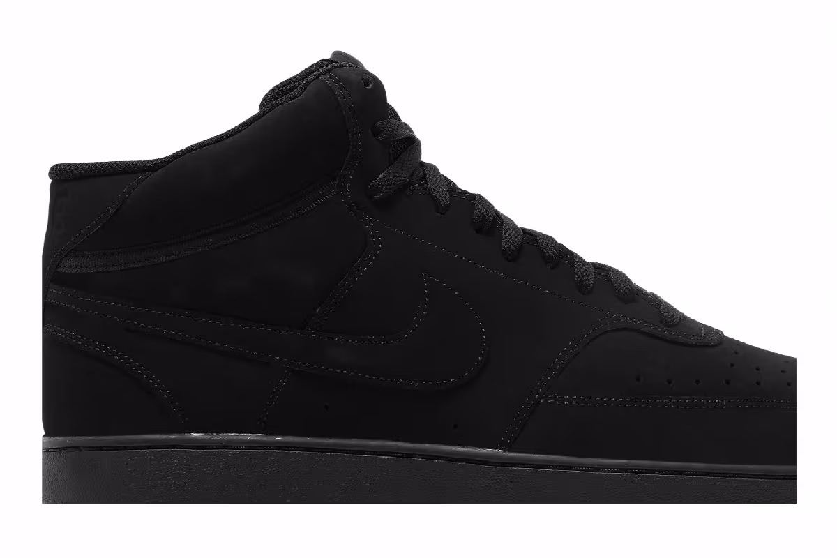 Nike Court Vision Mid Triple Black, view 3