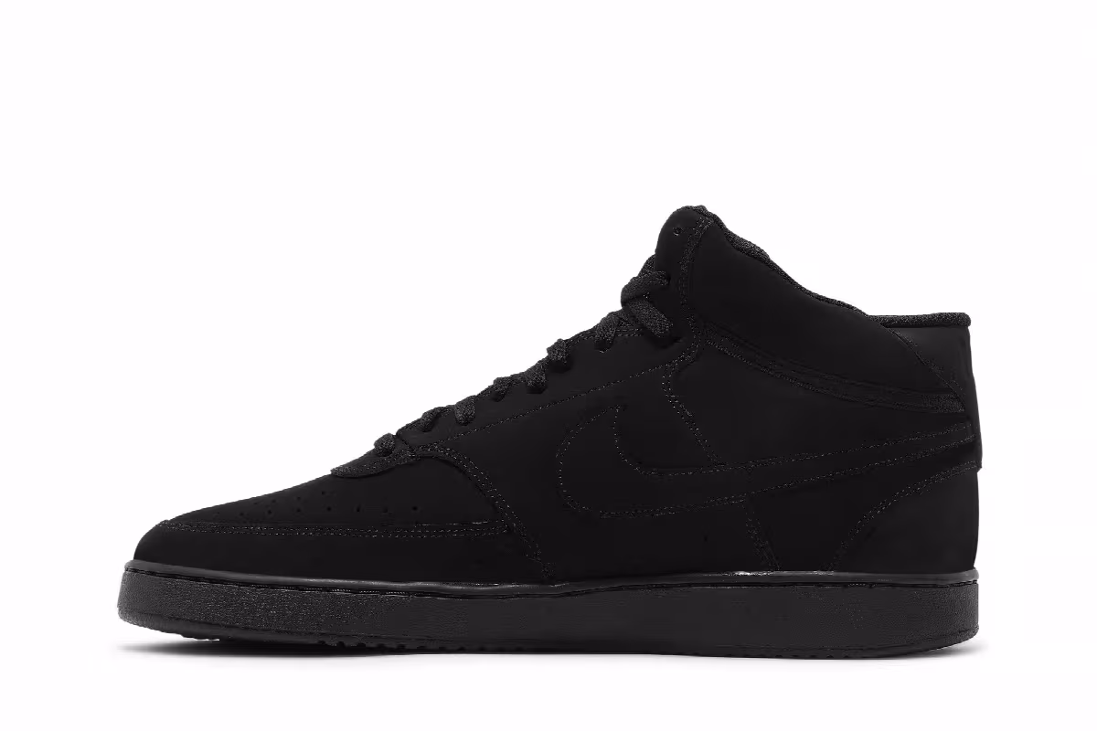 Nike Court Vision Mid Triple Black, view 4