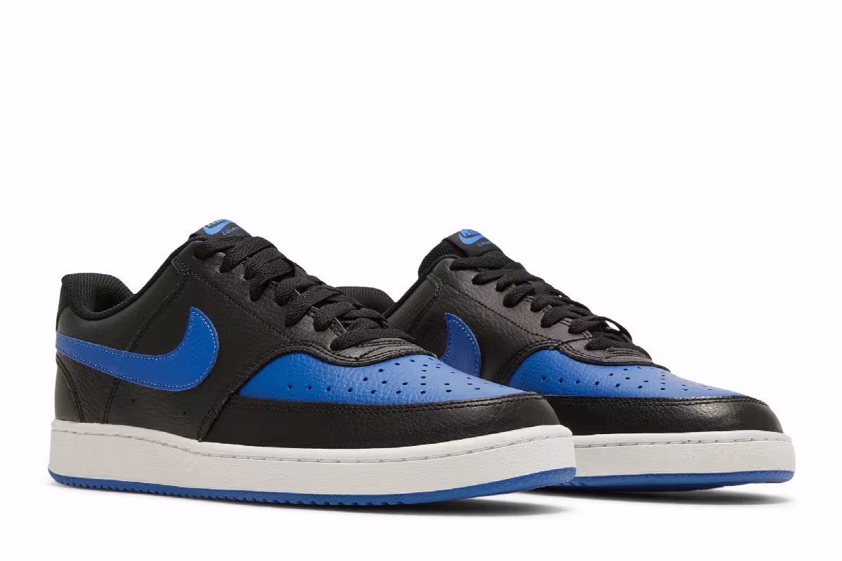 Nike Court Vision Low Black Game Royal, view 9