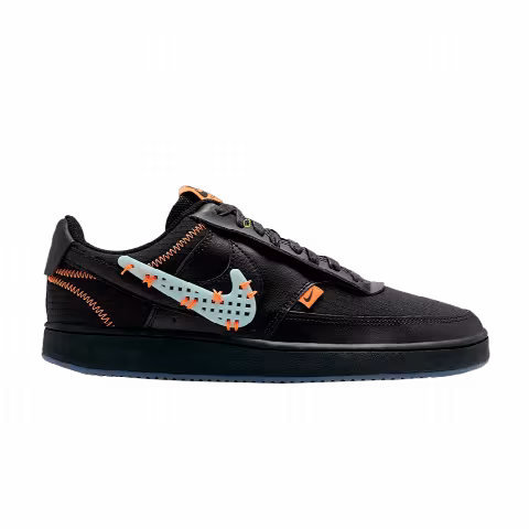 Nike Court Vision Low Premium 'Black Total Orange'