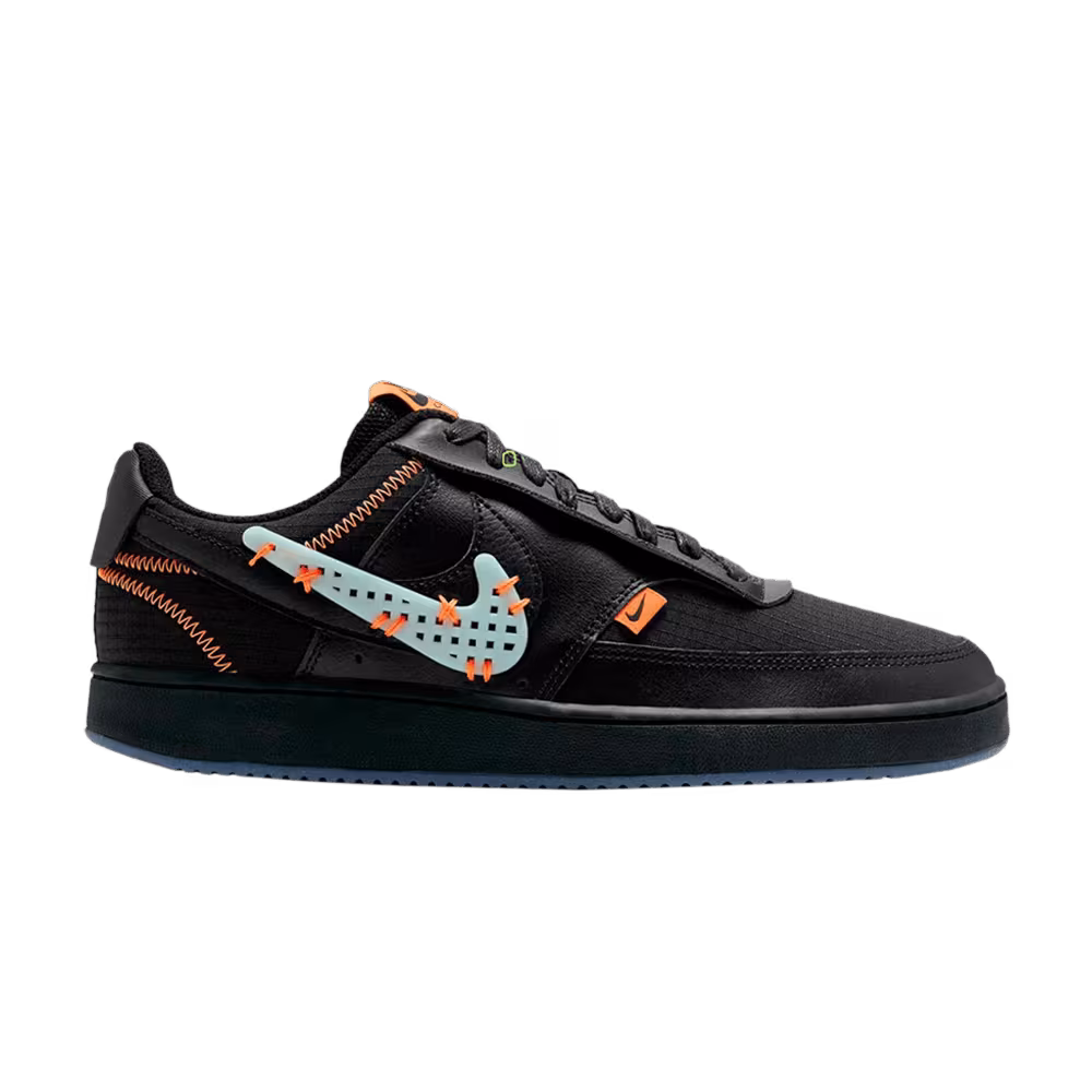 Nike Court Vision Low Premium Black Total Orange
