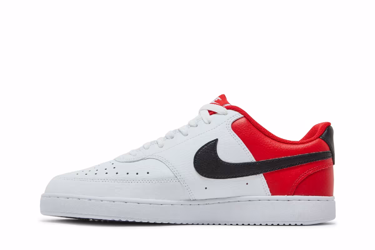 Nike Court Vision Low White University Red, view 4
