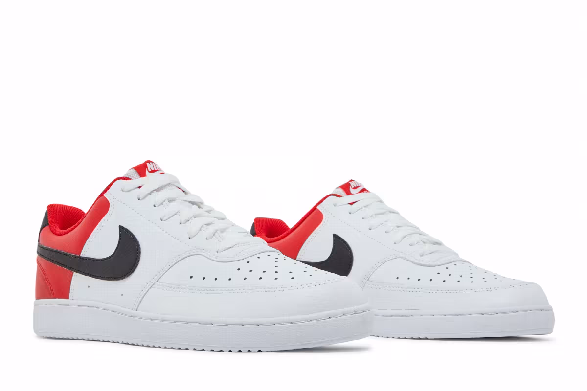 Nike Court Vision Low White University Red, view 9