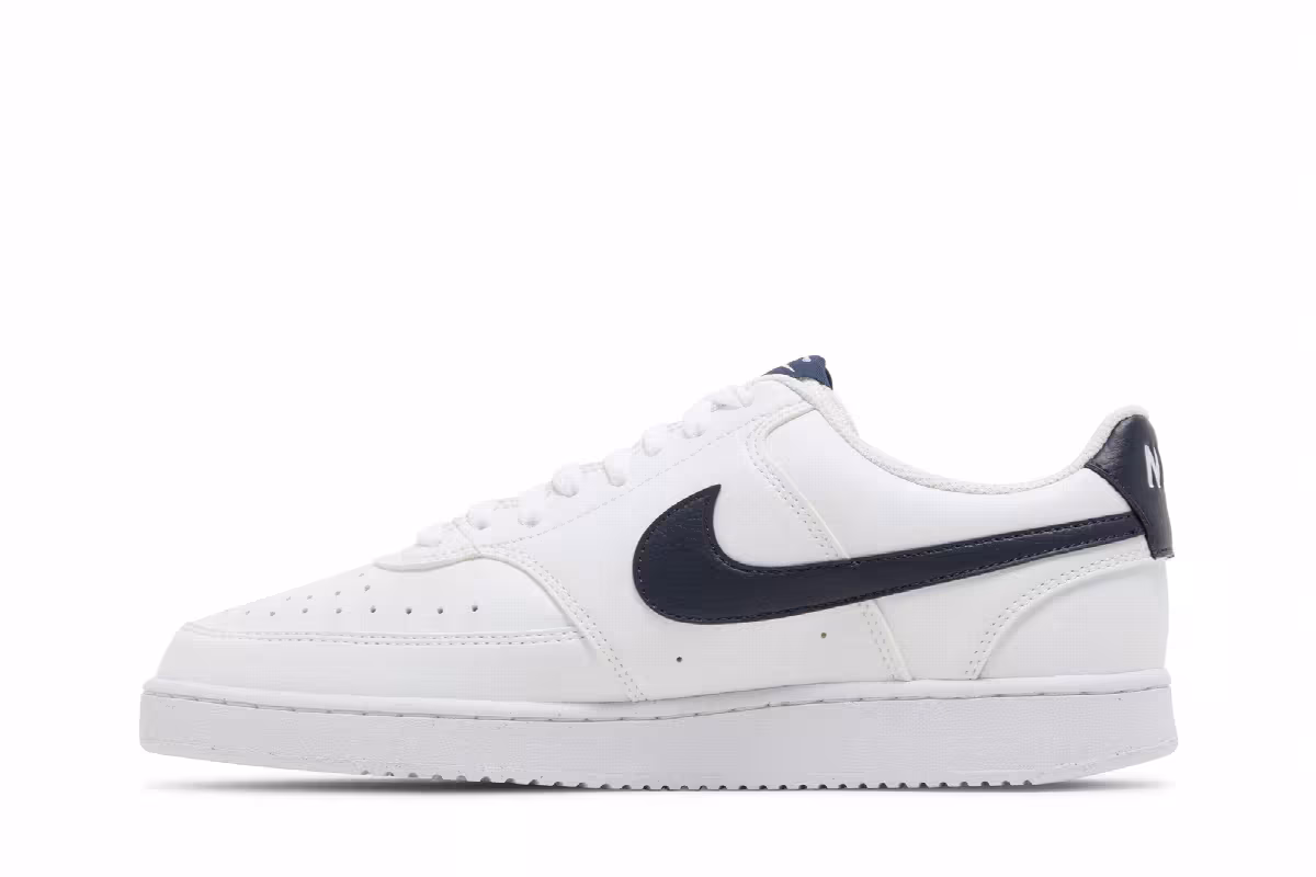 Nike Court Vision Low Next Nature White Midnight Navy, view 4