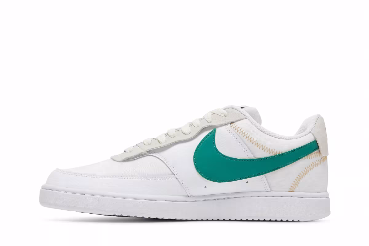 Nike Court Vision Low Premium First Use - White Green Noise, view 4