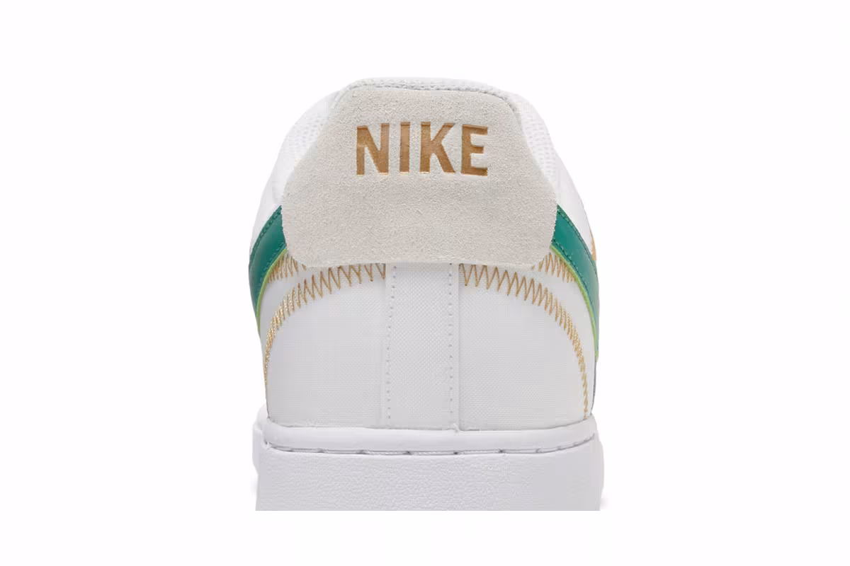 Nike Court Vision Low Premium First Use - White Green Noise, view 8